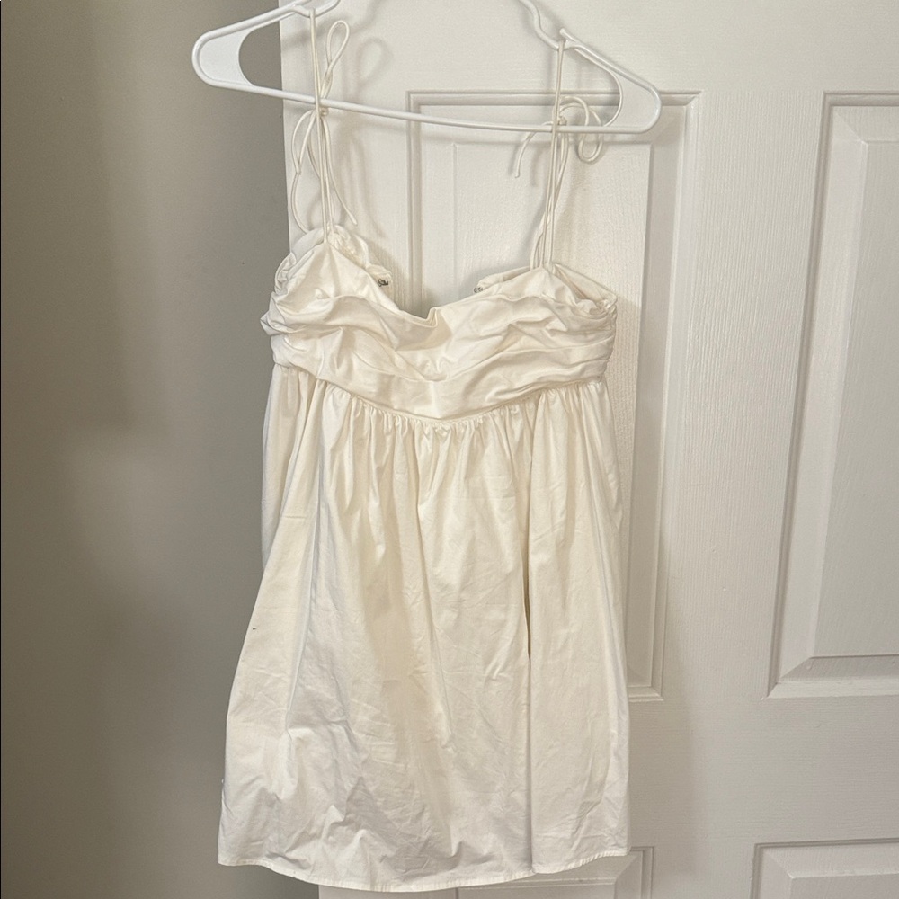White/Cream Mini Dress with tie straps